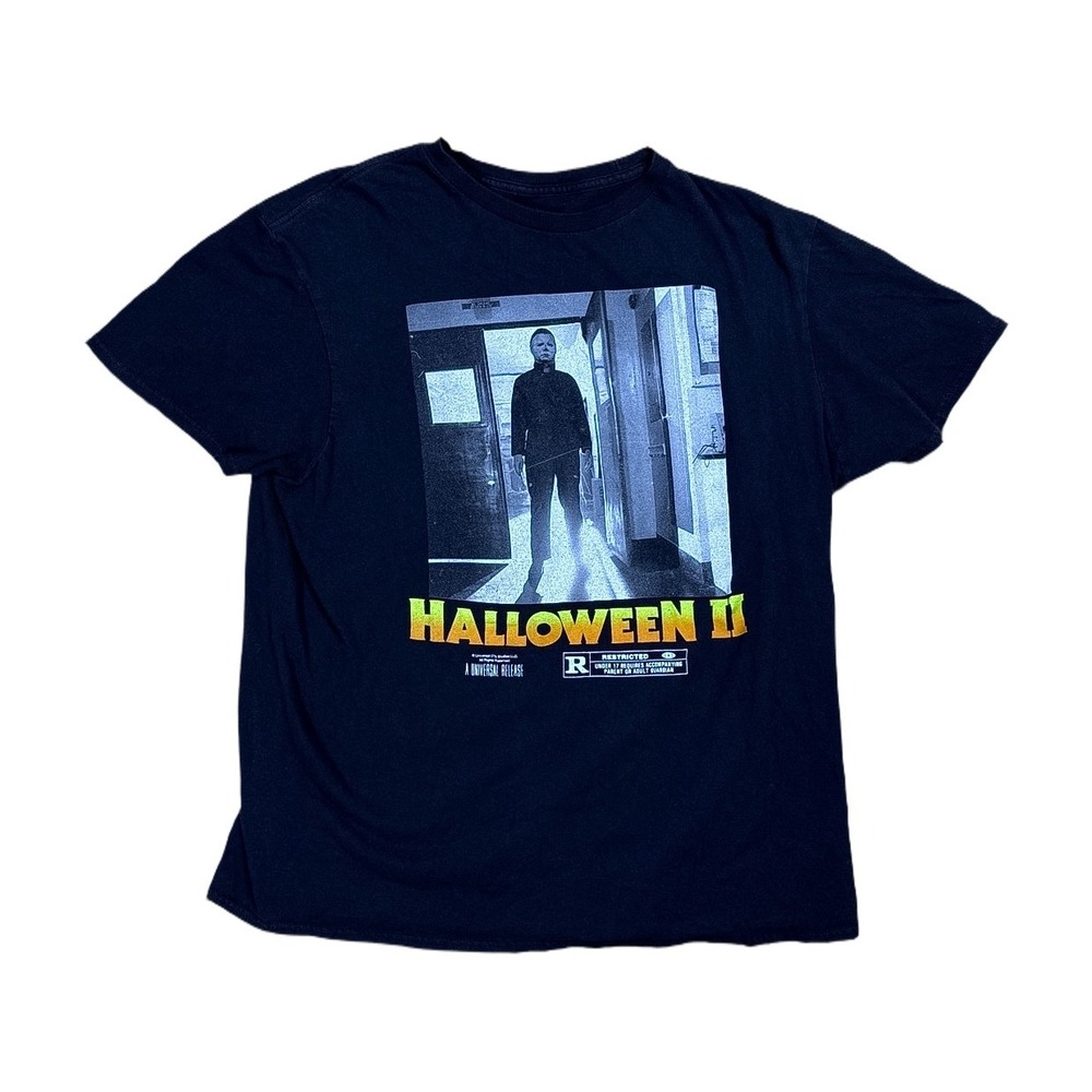 Halloween II T Shirt Mens Large Black Good Michael Myers Horror Movie Graphic